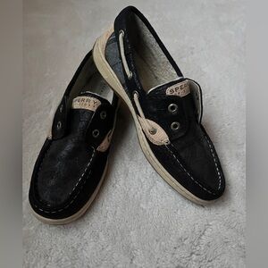 Sperry Black Leather Loafers Women's Size 7.5